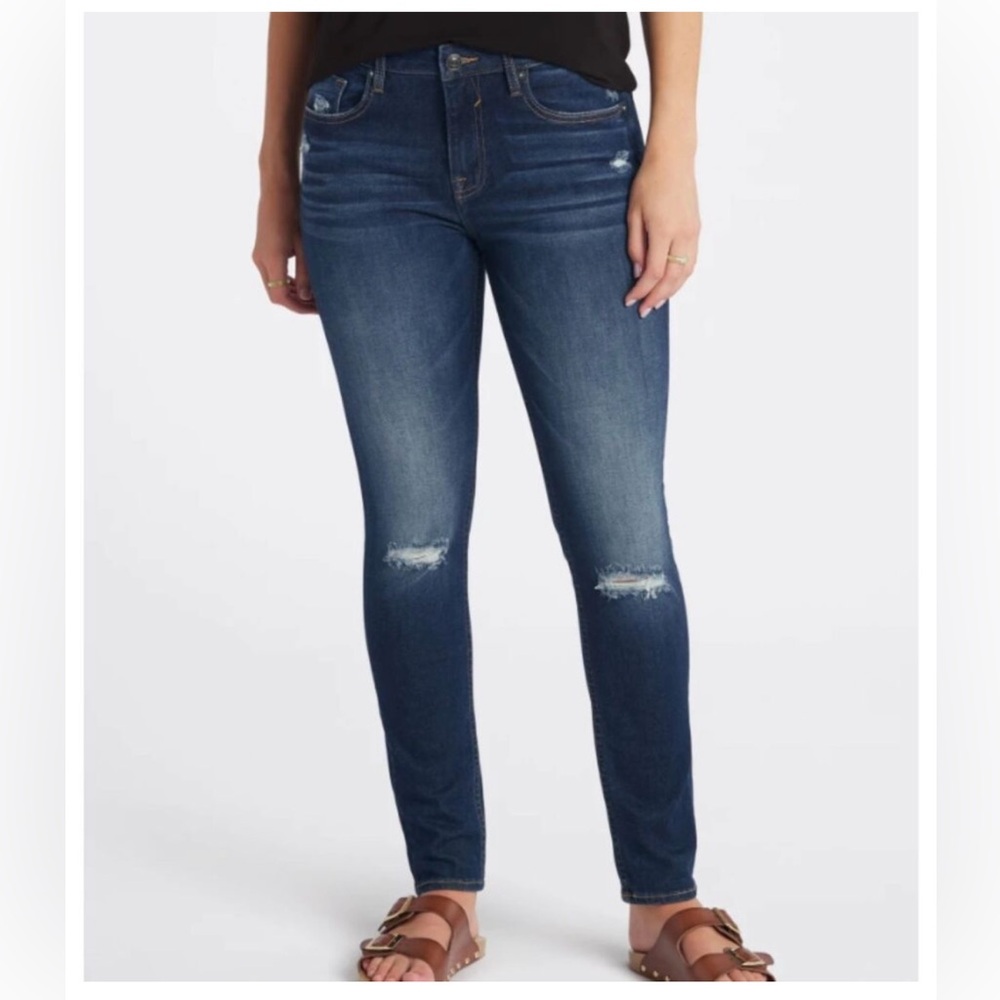 VIGOSS Thompson Tomboy Deconstructed Jeans - Navy Denim -Size 12